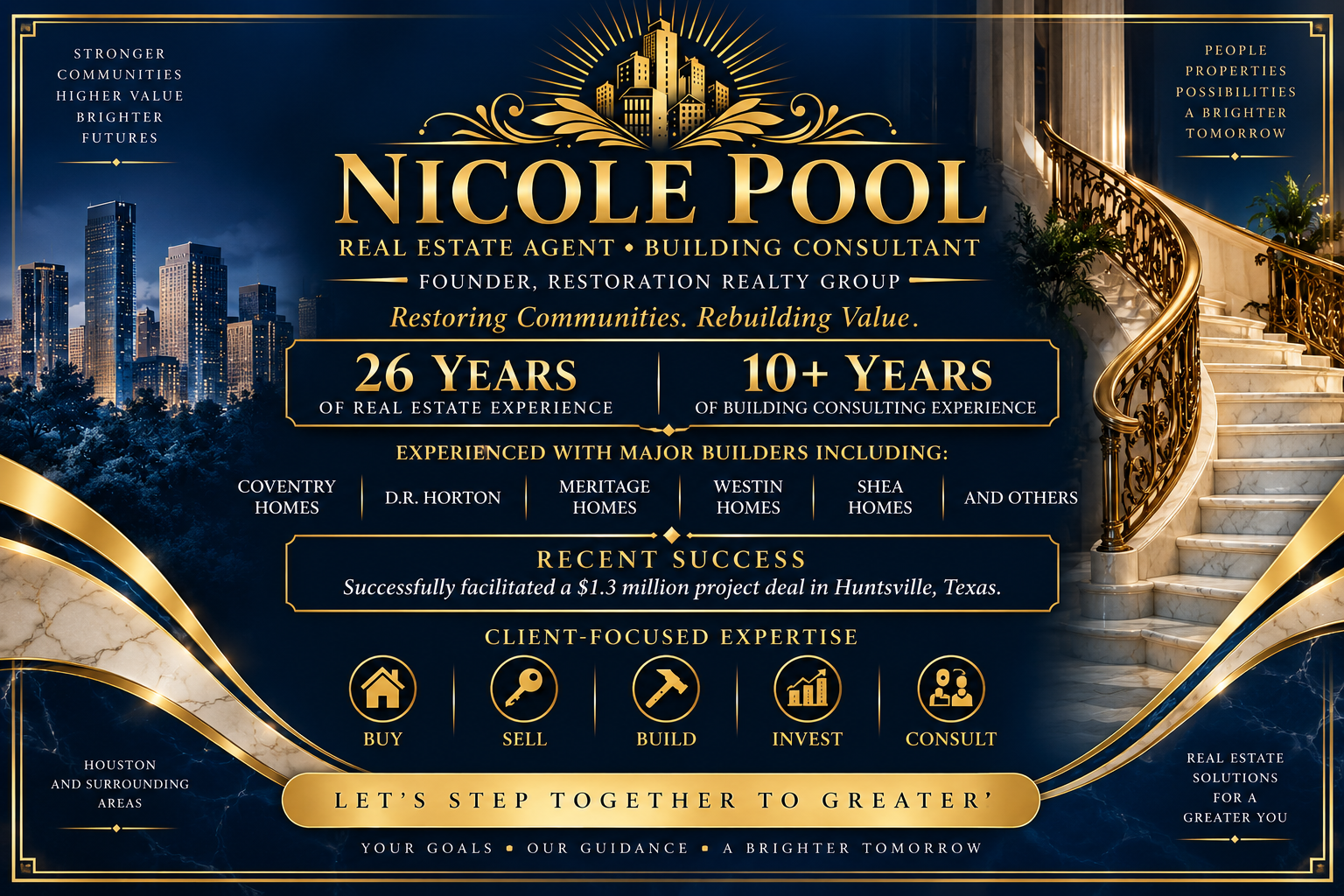Nicole Pool, Real Estate Agent & Building Consultant and Founder of Restoration Realty Group — 26 years of real estate experience